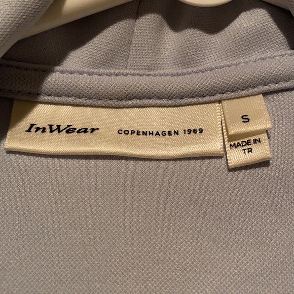 Baby blue long sleeve wrap front shirt - Picture 2 of 2